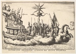 Plate 16: Argonaut Asterion ledet av en ung lynfigur Asterione argonote con..., 1664. av Unbekannt