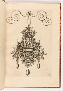 Plate 4, fra Bullar Necklaces og Artificial Icones fra John Collaerts siste verk (Designs for Necklaces, Pendants and Earrings of the Highest Skill, the Final Work av John Collaert) av Unbekannt