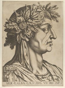 Plate 7: Servius Galba i profil til høyre, fra 