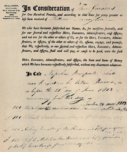 Lebensversicherung von Napoleon, 1813, 1928