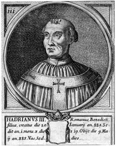 Pave Adrian III av Unbekannt