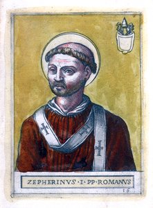 Pave Zephyrinus I av Unbekannt