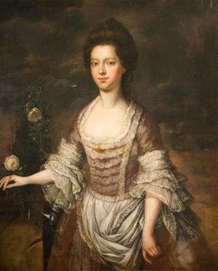 Portrett av en kvinne, muligens Anne Clobery, 1740-1760. av Unbekannt