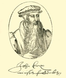 Portrett og autograf av John Knox, c1550-1560, 1890. av Unbekannt
