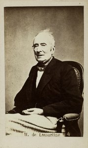 Portrett av Alphonse de Lamartine 1790-1869, 1860-tallet. av Unbekannt