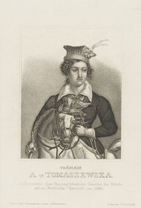Portrett av Antonina Tomaszewska 1814-1883, ca. 1850. av Unbekannt