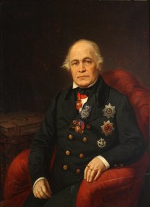Portrett av grev Dmitrij Nikolajevitsj Bludov 1785-1864, midten av det 19. århundre. av Unbekannt