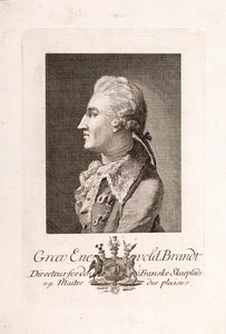 Portrett av grev Enevold Brandt 1738-1772. av Unbekannt