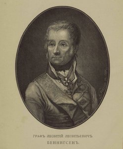 Portrett av grev Levin Leonty August Theophil von Bennigsen 1745-1826 av Unbekannt