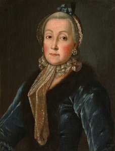 Portrett av grevinne Anna Danilovna Trubetskaya 1710-1780, født Drutskaya-Sokolinskaya, andre halvdel av det 18. århundre.