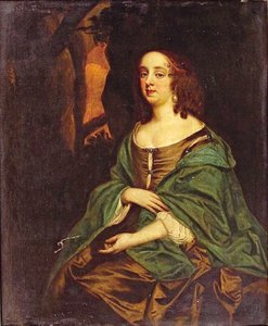 Portrett av Ehrengard Melusine von der Schulenburg 1667-1743, hertuginne av Kendal, tidlig på 1800-tallet.