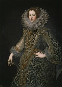 Portrett av Elisabeth av Frankrike 1602-1644, dronningkonsort av Spania, ca. 1620 av Unbekannt