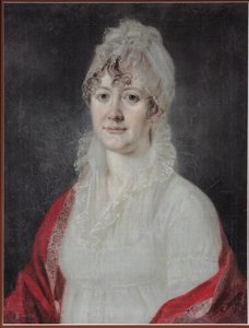 Portrett av Elizaveta Alexeevna Arsenyeva, født Stolypina 1773-1845, tidlig på 1800-tallet av Unbekannt