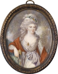 Portrett av keiserinne Maria Feodorovna Sophie Dorothea av Württemberg 1759-1828, tidlig på 1800-tallet. av Unbekannt