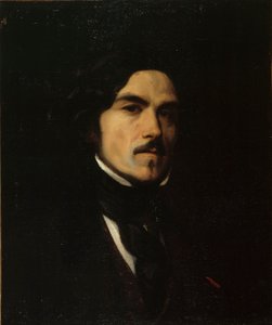 Portrett av Eugène Delacroix 1798-1863, ca. 1840. av Unbekannt