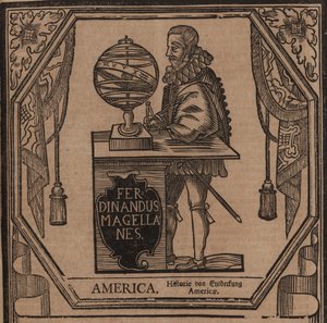 Portrett av Ferdinand Magellan 1470-1521, 1724. av Unbekannt