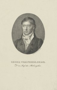 Portrett av Georg Wilhelm Friedrich Hegel 1770-1831. av Unbekannt