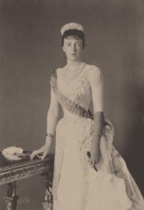 Portrett av storhertuginne Anastasia Mikhailovna av Russland 1860-1922, 1889. av Unbekannt