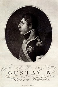 Portrett av Gustav IV Adolf av Sverige, tidlig på 1800-tallet. av Unbekannt