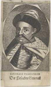 Portrett av Hetman Bohdan Khmelnytsky 1595-1657, etter 1650. av Unbekannt