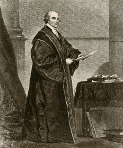 Portrett av John Jay i sine kapper som første sjefsjef i USA, c1780, 1937. av Unbekannt