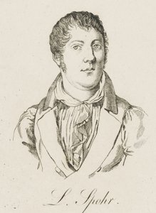 Portrett av Louis Spohr 1784-1859, ca. 1830. av Unbekannt