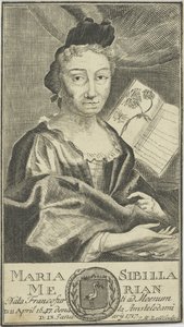 Portrett av Maria Sibylla Merian 1647-1717, 1755. av Unbekannt