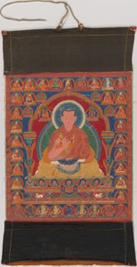 Portrett av Munchen Sangye Rinchen, den åttende abbeden av Ngor-klosteret, sent på 1500-tallet. av Unbekannt