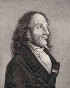 Portrett av Niccolò Paganini 1782-1840, ca. 1830 av Unbekannt