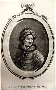 Portrett av prins Alexander Danilovich Menshikov 1673-1729 av Unbekannt