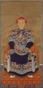 Portrett av Qianlong Emperor As a Young Man, 1800-tallet. av Unbekannt