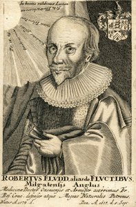 Portrett av Robert Fludd 1574-1637, 1600-tallet av Unbekannt