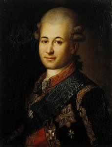 Portrett av Semyon Zorich 1745-1799, Katarina den stores favoritt, sent på 1700-tallet. av Unbekannt