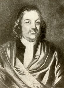 Portrett av Simon Bradstreet, i kjole og caps, c1640, 1937. av Unbekannt