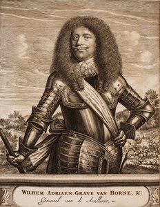 Portrett av Willem Adriaan II van Horne 1633-1694 Fra: Krigsscene, 1675. av Unbekannt