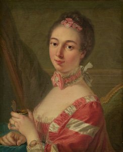 Portrett av en dame, 1700-tallet. av Unbekannt