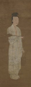Portrett av en kvinne i hvitt: Lu Meiniang, 1300-tallet. av Unbekannt