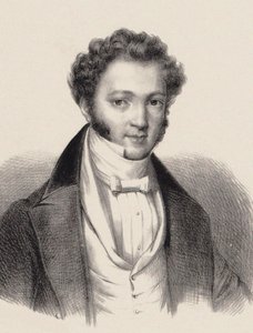 Portrett av pianist og komponist Ignaz Moscheles 1794-1870, av Unbekannt