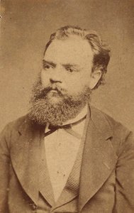 Portrett av komponisten Antonin Dvorak 1841-1904, ca. 1880. av Unbekannt