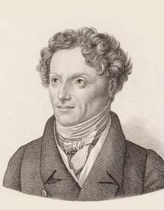 Portrett av komponisten Francesco Morlacchi 1784-1841. av Unbekannt