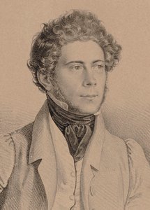 Portrett av komponisten Joseph Lanner 1801-1843, 1830. av Unbekannt