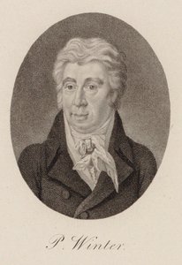 Portrett av komponisten Peter von Winter 1754-1825, ca 1825. av Unbekannt