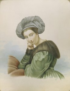 Portrett av skuespillerinnen Ekaterina Semyonova 1786-1849, tidlig på 1800-tallet. av Unbekannt