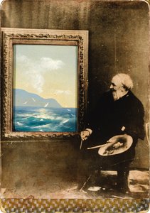 Portrett av kunstneren Ivan Aivazovsky 1817-1900, 1889 av Unbekannt