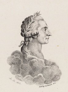 Portrett av komponisten Antonio Sacchini 1730-1786, 1823. av Unbekannt