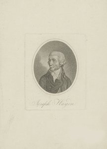 Portrett av komponisten Joseph Haydn 1732-1809, 1800-tallet. av Unbekannt
