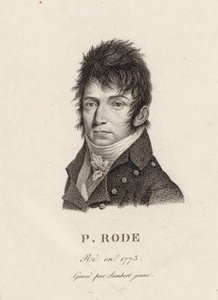 Portrett av komponisten Pierre Jacques Joseph Rode 1774-1830. av Unbekannt