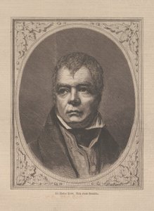 Portrett av den historiske romanforfatteren og poeten Sir Walter Scott 1771-1832, 1871. av Unbekannt