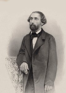 Portrett av pianisten og komponisten Julius Schulhoff 1825-1898, 1860. av Unbekannt