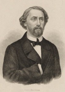 Portrett av pianisten og komponisten Julius Schulhoff 1825-1898, 1860. av Unbekannt